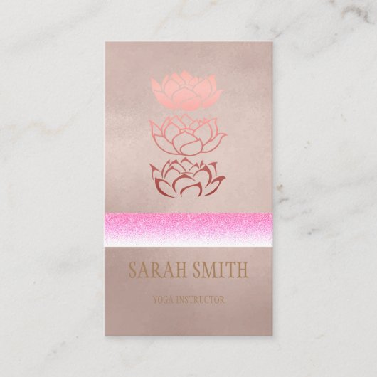 金モダンバラ蓮 名刺 (正面)