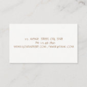 金モダンフェイクエレガント箔ブラシストローク、白 名刺 (裏面)