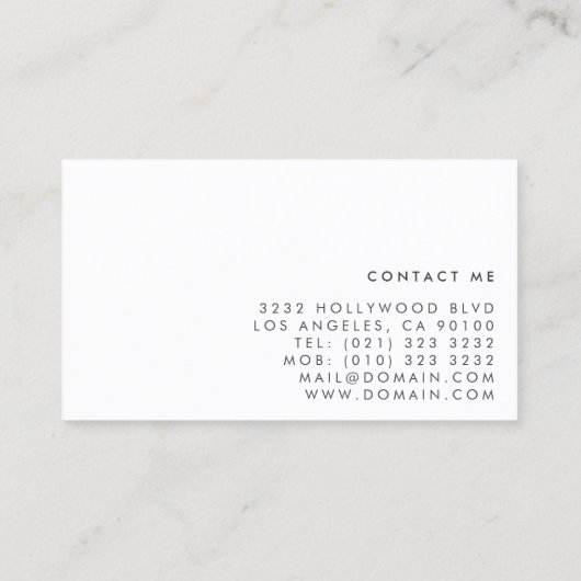 金モダンフェイク箔の幾何学形状 名刺 (裏面)