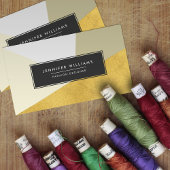 金モダンフェイク箔の幾何学形状 名刺