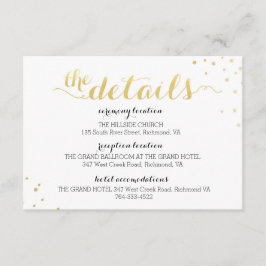 金モダンフェイク箔グラマー情報カード エンクロージャーカード