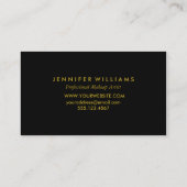 金モダンフェイク箔ブラックモノグラム 名刺 (裏面)