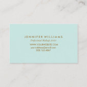 金モダンフェイク箔ミントモノグラム 名刺 (裏面)