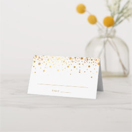 金モダンフェイク箔紙吹雪ド結婚ット プレイスカード