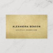 金モダンフェイク箔QRコード 名刺 (裏面)