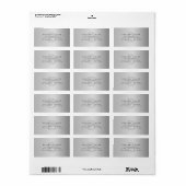 金モダンフェイク金モノグラムのの住所 ラベル (フルシート)