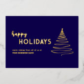 金モダン企業の箔ホリデーカード 箔シーズンカード (正面)