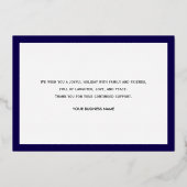 金モダン企業の箔ホリデーカード 箔シーズンカード (裏面)