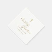 金モダン印スクリプトの確認 スタンダードカクテルナプキン (角)