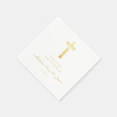 金モダン印バプテスマ《キリスト教》洗礼式や命名式 スタンダードカクテルナプキン (角)