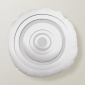 金モダン属の円（白、任意の色） ラウンドクッション (裏面)