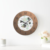 金モダン属の数字が輝く泡 ラージ壁時計 (ホーム)