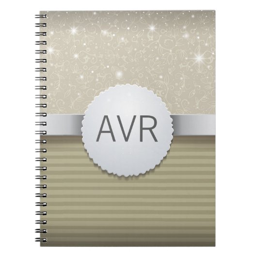 金モダン属エレガント白金ゴールド ノートブック (正面)