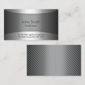 金モダン属ストライプ製本係名刺 名刺 (正面/裏面)