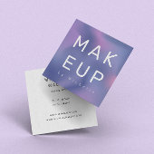 金モダン属メグラデーションークアーティスト スクエア名刺