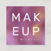 金モダン属メグラデーションークアーティスト スクエア名刺 (正面)