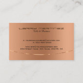 金モダン属合金 – 金ゴールドデザインステンレス鋼 名刺 (裏面)