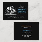 金モダン属溶接機、ファブリケータ、請負業者 名刺 (正面/裏面)