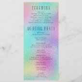 金モダン属箔ミニマル結婚式 プログラム (裏面)