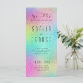 金モダン属箔ミニマル結婚式 プログラム (スタンド正面)