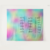 金モダン属箔結婚のデコの背景 タペストリー (正面(横))