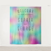 金モダン属箔結婚のデコの背景 タペストリー (正面)