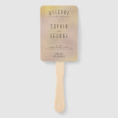 金モダン属箔結婚式 プログラムファン ハンドファン (正面)