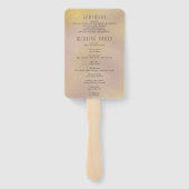 金モダン属箔結婚式 プログラムファン ハンドファン (裏面)