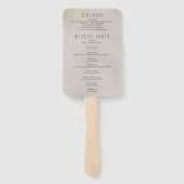 金モダン属箔結婚式 プログラムファン ハンドファン (裏面)