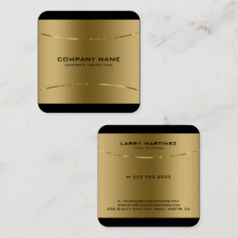 金モダン属金ゴールドステンレス鋼ブ縁どラック スクエア名刺