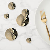 金モダン属金ゴールドフローラ結婚式招待状 コンフェッティ (グループ)