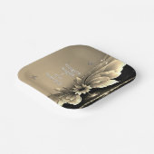 金モダン属金ゴールドフローラ結婚式招待状 ペーパープレート (傾斜あり)