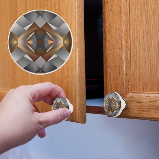 金モダン属 セラミックノブ