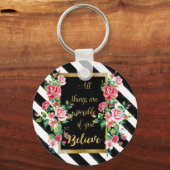 金モダン感動的引用文 キーホルダー (正面)