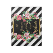 金モダン感動的引用文 ノートパッド (回転)