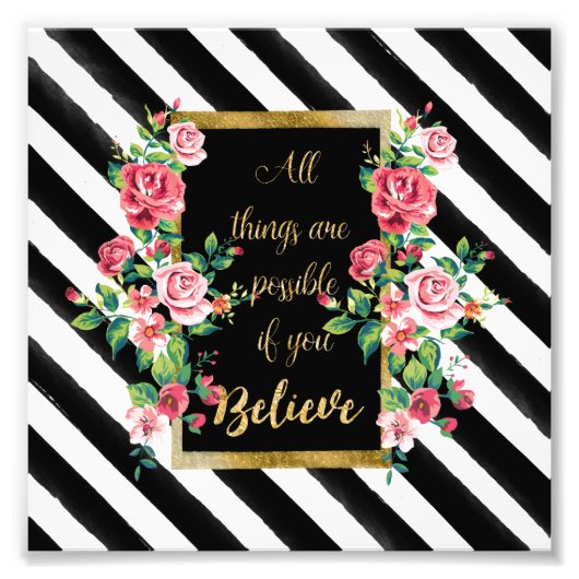 金モダン感動的引用文 フォトプリント            (正面)