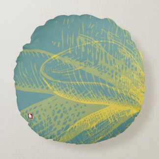 金モダン田花絵を描1by RD ラウンドクッション