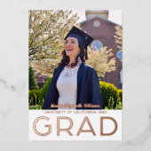 金モダン箔のグラッド発表 箔招待状 (正面)