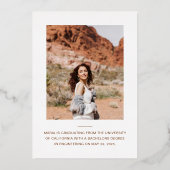 金モダン箔のグラッド発表 箔招待状 (裏面)