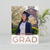 金モダン箔のグラッド発表 箔招待状 (立ち正面)