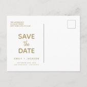 金モダン箔の日付を保存するフローラ 案内ポストカード (裏面)