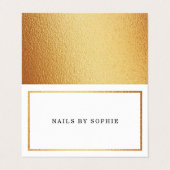 金モダン箔カレンダーアポイントメントカード 名刺 (外部フラット)