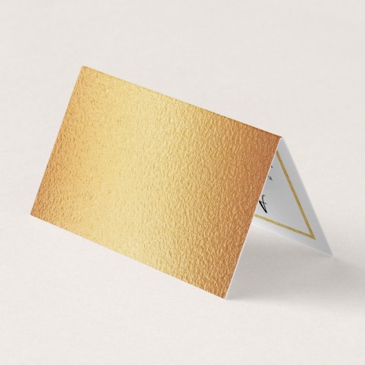 金モダン箔カレンダーアポイントメントカード 名刺 (裏面)