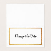 金モダン箔カレンダー日付カードの変更 名刺 (外部フラット)