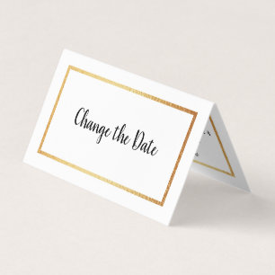 金モダン箔カレンダー日付カードの変更 名刺