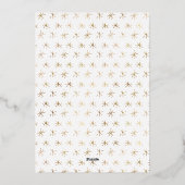 金モダン箔クリスマスツリーファミリーマルチフォト 箔シーズンカード (裏面)