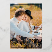 金モダン箔グラデーションの写結婚真招待状 箔招待状 (裏面)