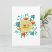 金モダン箔サークルウォーター春の花 サンキューカード (スタンド正面)