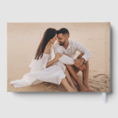 金モダン箔スクリプト写結婚真 ゲストブック (裏面)