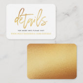 金モダン箔スクリプト詳細 エンクロージャーカード (正面/裏面)